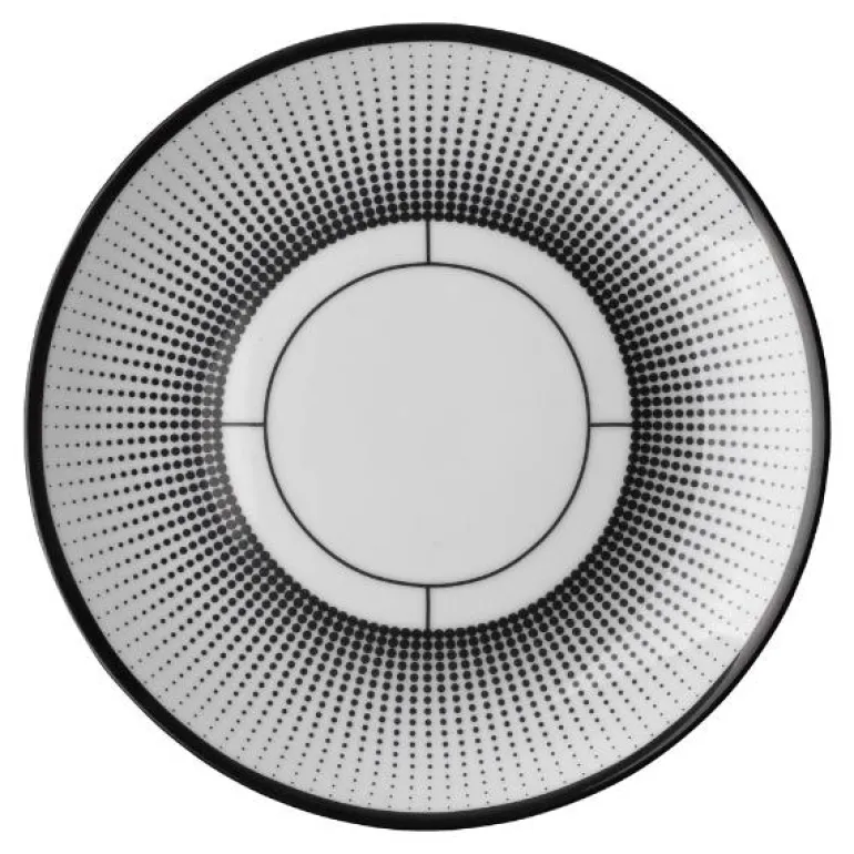 Voyage asjett 15 cm hvit/svart