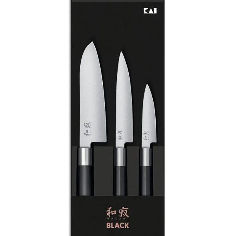 Wasabi Black knivsett med 3 kniver 67S-310