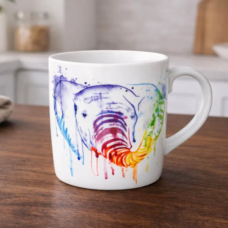 Watercoloured krus 40 cl Elefant
