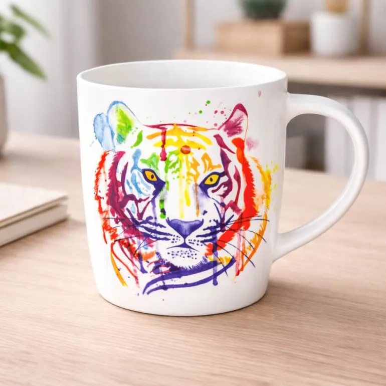 Watercoloured krus 40 cl Tiger