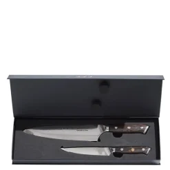Wengè knivsett 2 deler kokkekniv + universalkniv