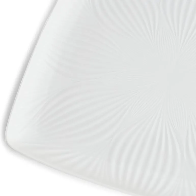 White Folia firkantet skål 30cm