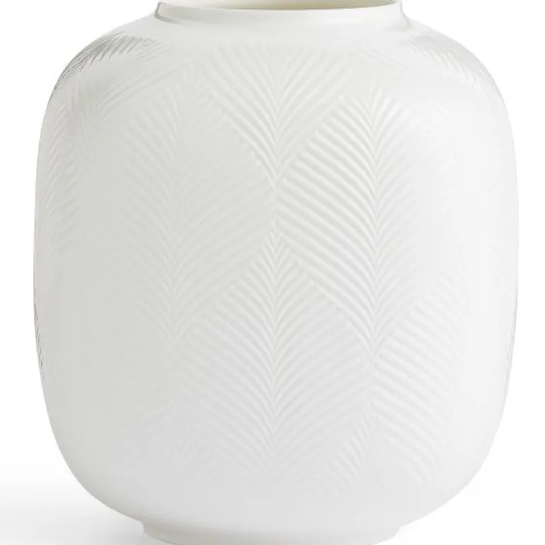 White Folia rund vase 21 cm