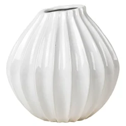 Wide vase M 25x25 cm Ivory