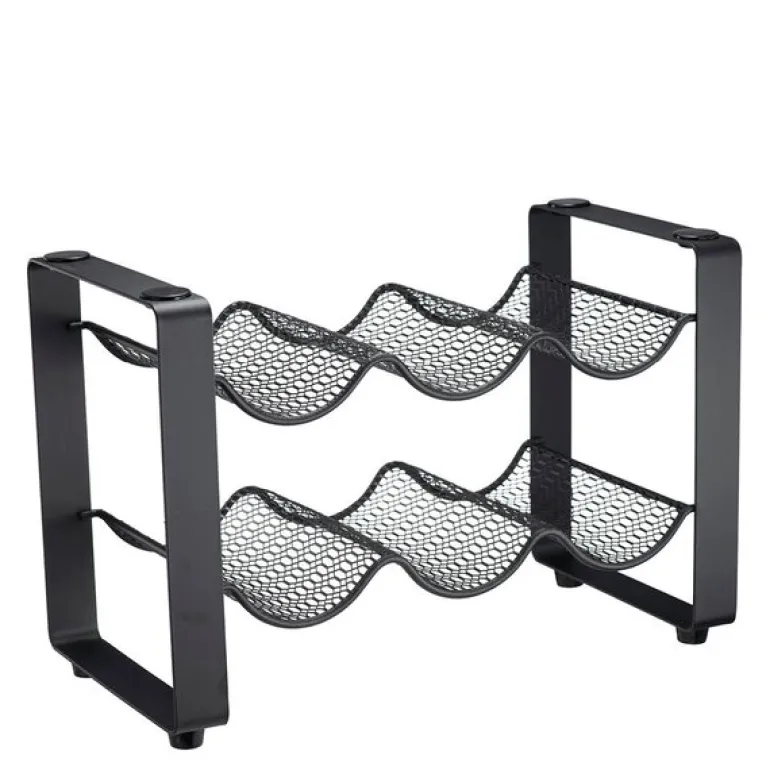 WineNest vinstativ 6 flasker svart