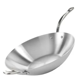 Wokpanne 32 cm rustfritt stål