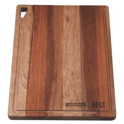 Wooden board skjære- og serveringsfjøl 40x28 cm brun