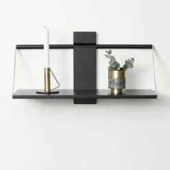 Wood wall hylle 32x25x60 cm svart