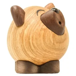 Wulf ulv trefigur 8 cm ask/valnøtt
