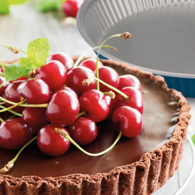 Xbake kakeform/paiform rund 28 cm blå
