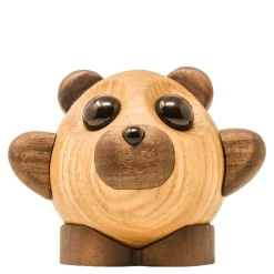 Yrsa bjørn trefigur 5 cm ask/valnøtt