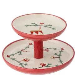 Yule etasjefat 2 lag 22x13 cm julemotiv