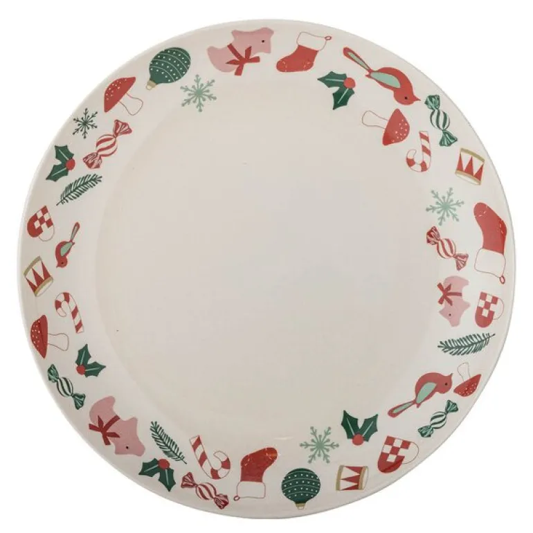 Yule serveringsfat rund 28 cm julemotiv