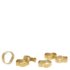 Zina serviettring 4,5x10,5 cm 6 stk messing